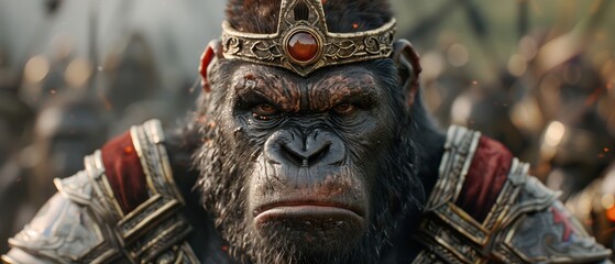 Obraz premium Majestic Gorilla Close-Up in