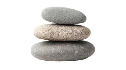 Fototapeta premium stones balanced in a zen formation on a transparent background
