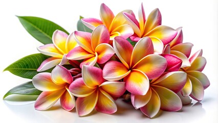 Obraz premium Plumeria flower bouquet isolated on white background