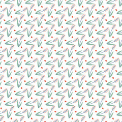 Floral Winter Garden Seamless Vector Pattern Design
