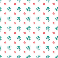 Floral Winter Garden Seamless Vector Pattern Design