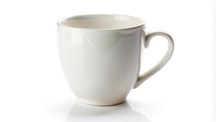 Porcelain mug cup isolated on white background
