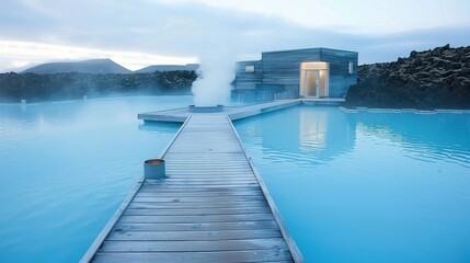 Obraz premium Geothermal Energy: This renewable energy source harnesses heat from the Earth’s interior for electricity generation or direct heating, particularly effective in geothermal hotspots. 