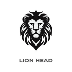 Unique, minimalist, simple colored lion or lion head logo illustration