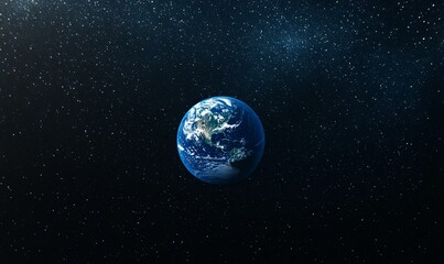 Obraz premium A stunning view of planet Earth from space, surrounded by a vast expanse of stars.
