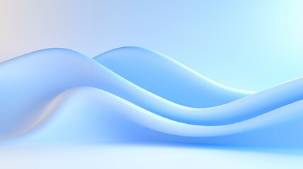 Obraz premium A calming and serene image featuring soft blue waves undulating against a light background.
