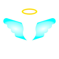 illustration of cartoon angel wings