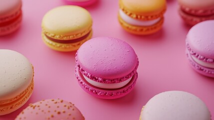 Macaroon pattern snack colorful fruity pastel color flavor