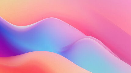 Fototapeta premium fluid, wavy shapes that blend seamlessly into a gradient of pink, purple, and blue.