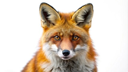 Fototapeta premium Red fox on white background