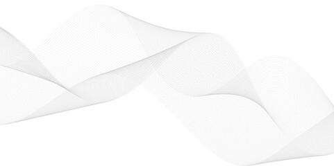 White background with black waves. Wave lines smooth flowing dynamic isolated on white background. 