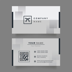 Business Card Simple Design with Grey and Black Color Perfect to use for your card