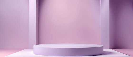 Minimalist Purple Platform for Display