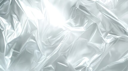 White transparent plastic film wrap texture background