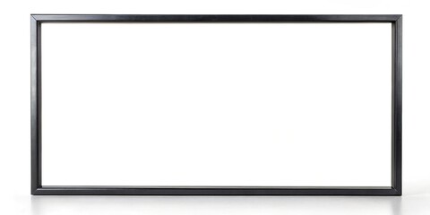 Obraz premium Reflected picture frame with thin black steel frame viewed from the front