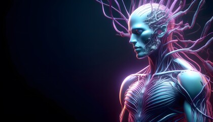 Parasitic Relationship Concept - Visualization of human figures prone to parasitic diseases.