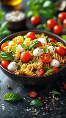 pasta with vegetables and mushrooms