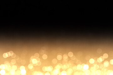 ぼやけた光　玉ボケ　金色と黒のグラデーション　輝き