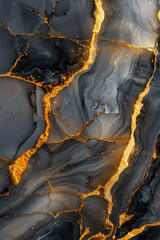 Fototapeta premium Luxurious abstract fluid art painting with marble imitation in alcohol ink