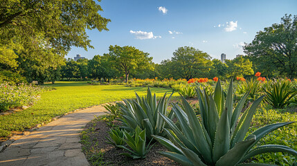 garden with flowers