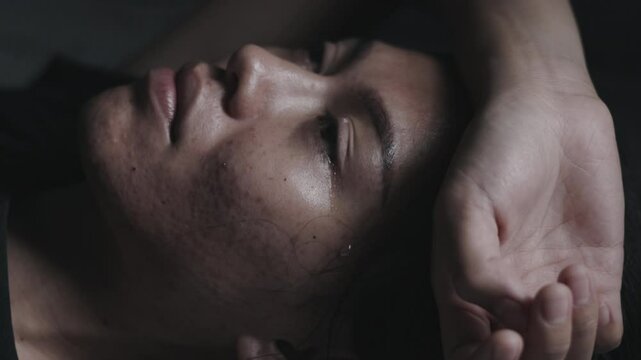 Crying Woman, Sad unhappy grieving crying woman with tears eyes closeup, sadness People with depression.