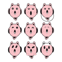 CUTE CARTOON VECTOR PINK MASCOT.eps