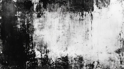 Abstract black and white grunge texture with a distressed, layered effect, ideal for creating raw and vintage background designs