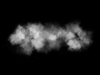 white smoke cloud on Isolated black background . Misty fog effect texture overlays