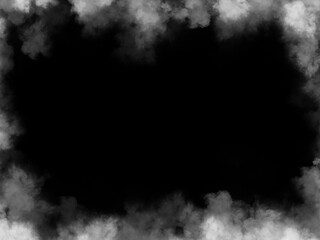 white smoke cloud on Isolated black background . Misty fog effect texture overlays
