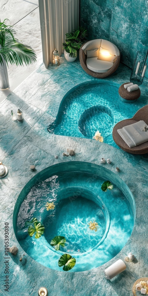 Aufkleber serene spa setting with a balanced layout.