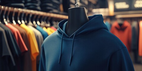 High-Quality Sportswear Hoodie on Display in Store