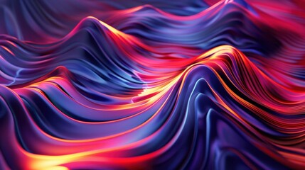 Fototapeta premium Abstract Wavy Pattern of Purple, Red, and Orange Hues