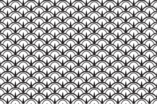 black and white pineapple pattern logo vector illustration