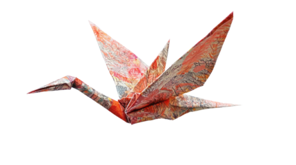 paper bird on a transparent background