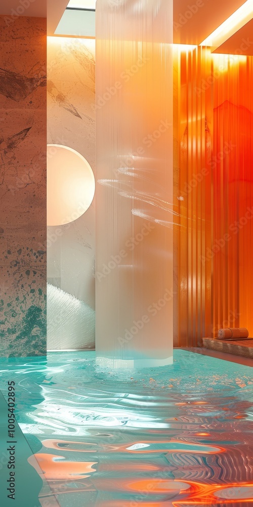 Canvas Prints Spa environment featuring a harmonious abstract color design.