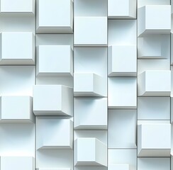 Obraz premium 3d seamless pattern of white blocks