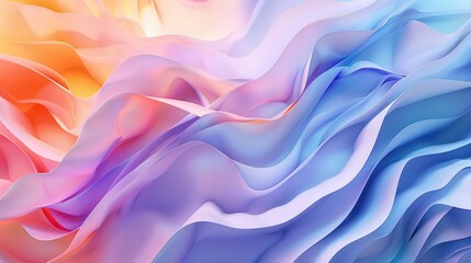 Obraz premium Abstract Wavy Background with Pastel Colors