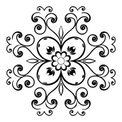 Floral design pattern ornament vector illustration for free download
