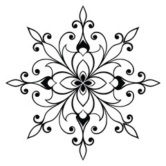 Floral design pattern ornament vector illustration for free download