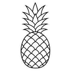Obraz premium Detailed Vector Illustration of a Spiky Pineapple with Vibrant Colors and Intricate Textures 