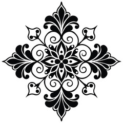 Floral design pattern ornament vector illustration for free download