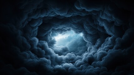 Obraz premium Dark Storm Clouds with Glimpse of Light