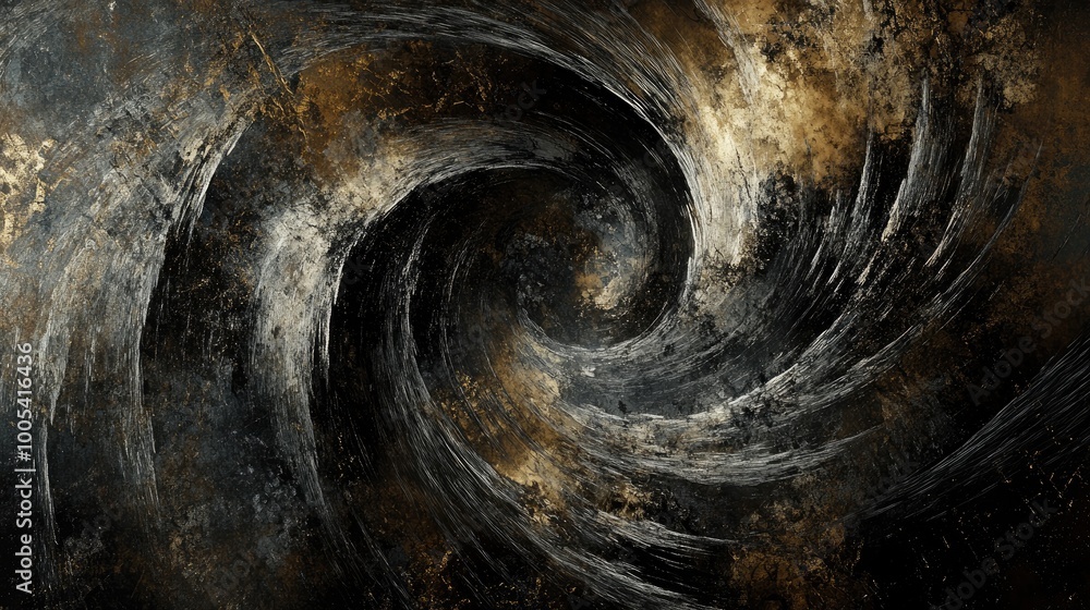Aufkleber stunning abstract pattern symbolizing deprivation and poverty, with swirling textures and fragmented