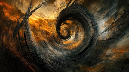 Abstract shapes depicting poverty and scarcity, swirling in rough patterns on a dynamic backdrop, creating a stunning visual of hardship