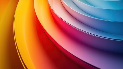 Fototapeta premium Colorful abstract background with curved sheets of paper