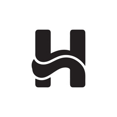 Contemporary Alphabet Letter H Icon: A Versatile Logo Design Template Ideal for Various Industries Seeking a Fresh and Creative Branding Approach