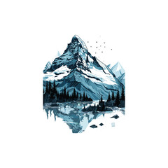 Beautiful mountain illustration

