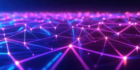 Fototapeta premium abstract background with glowing lines and stars