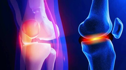 Knee painful zone, Knee Pain animation