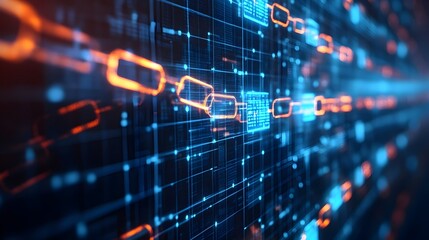 Fototapeta premium Blockchain Technology Enabling Transparent and Sustainable Digital Product Passports for Supply Chain Visibility